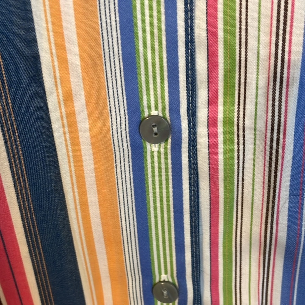 Pendleton Rainbow Vertical Stripe Button Front Sh… - image 7